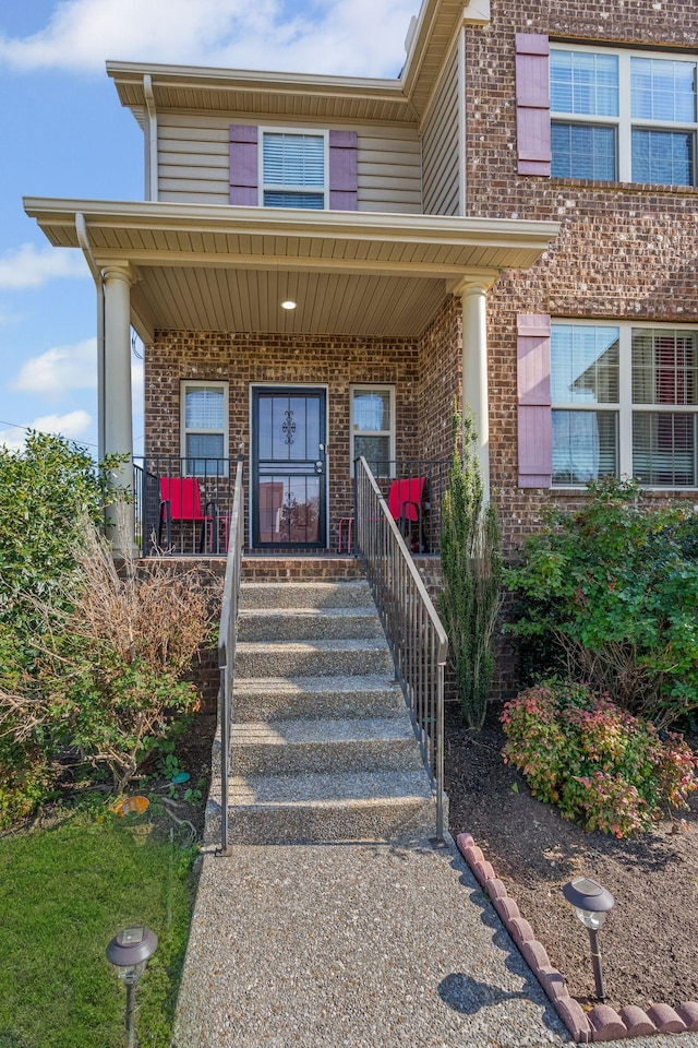 3367 William Bailey Dr, Nashville, TN 37207 - view of exterior entry with brick siding and covered porch