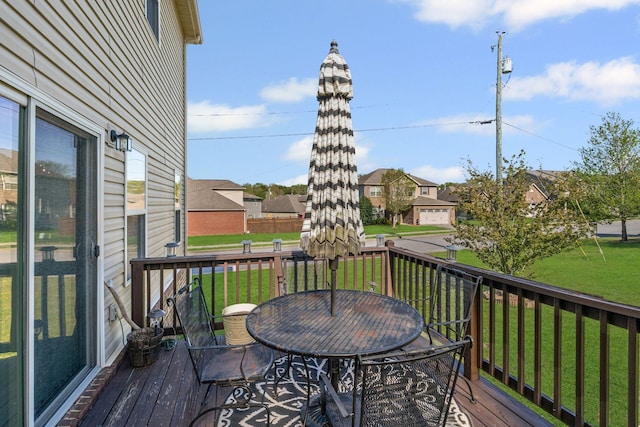 3367 William Bailey Dr, Nashville, TN 37207 - wooden deck with a lawn and a residential view