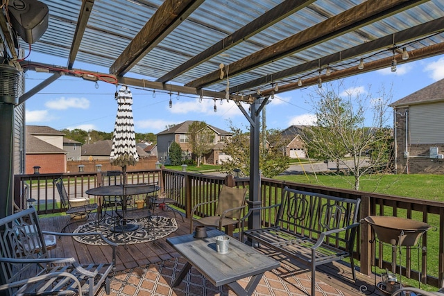 3367 William Bailey Dr, Nashville, TN 37207 - wooden terrace with outdoor dining area and a residential view