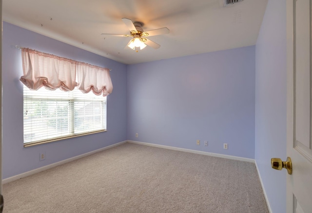 304 Hay Market Ct, Franklin, TN 37067 - unfurnished room with carpet, visible vents, baseboards, and ceiling fan