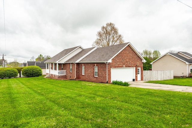 327 Arabian Ln, Springfield, TN 37172 - single story home with an attached garage, driveway, brick siding, and a front yard