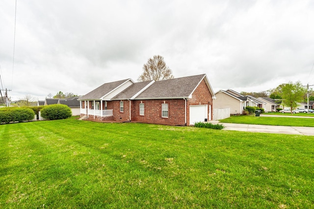 327 Arabian Ln, Springfield, TN 37172 - single story home featuring an attached garage, driveway, brick siding, and a front yard