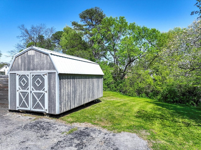 view of shed