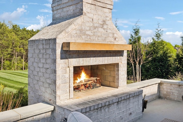 2041 Kingsbarns Dr, Nolensville, TN 37135 - exterior space with a warm lit fireplace
