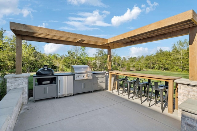 2041 Kingsbarns Dr, Nolensville, TN 37135 - view of patio with grilling area and an outdoor kitchen