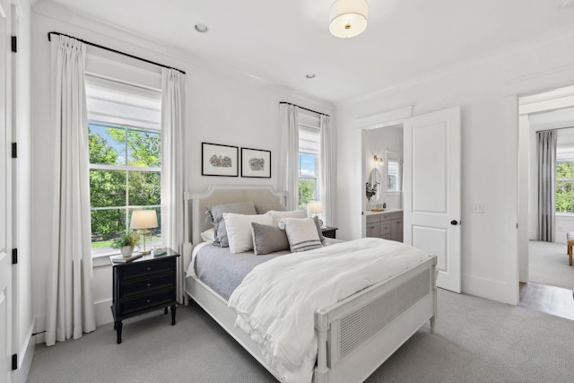 2041 Kingsbarns Dr, Nolensville, TN 37135 - bedroom featuring light carpet and ensuite bathroom
