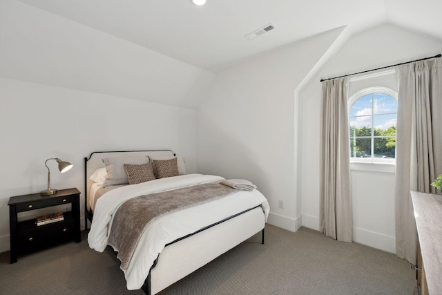 2041 Kingsbarns Dr, Nolensville, TN 37135 - bedroom with baseboards, vaulted ceiling, visible vents, and carpet floors