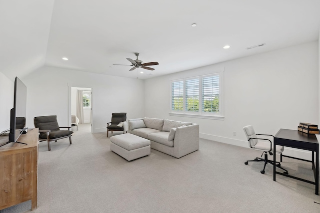 2041 Kingsbarns Dr, Nolensville, TN 37135 - carpeted living room featuring baseboards, a wealth of natural light, visible vents, and recessed lighting