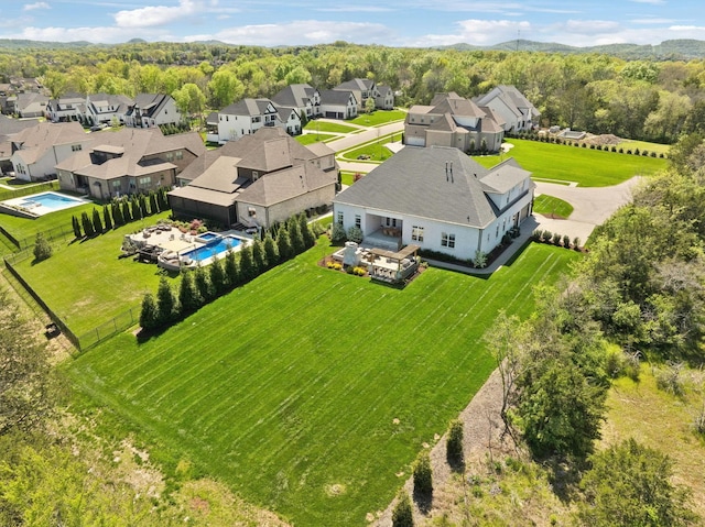 2041 Kingsbarns Dr, Nolensville, TN 37135 - birds eye view of property with a forest view and a residential view