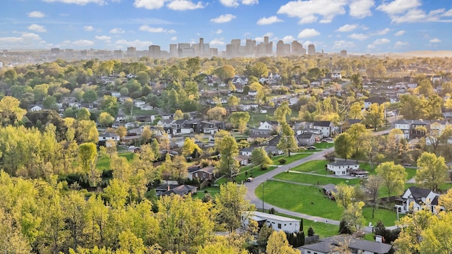 bird's eye view with a view of city and a residential view