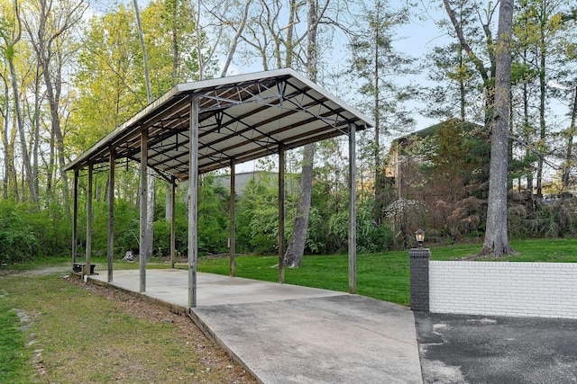 surrounding community with a yard