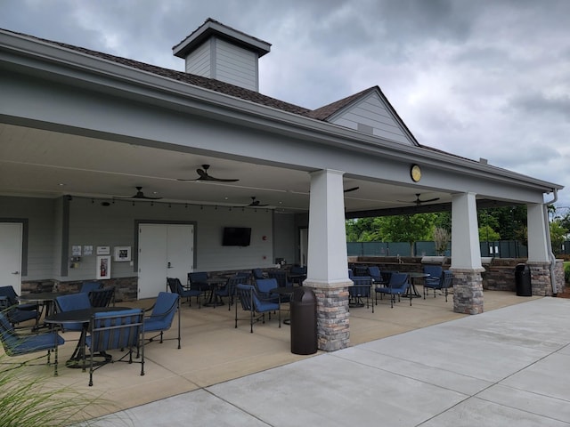 141 Tipton Pass, Spring Hill, TN 37174 - view of patio / terrace featuring outdoor dining space and ceiling fan