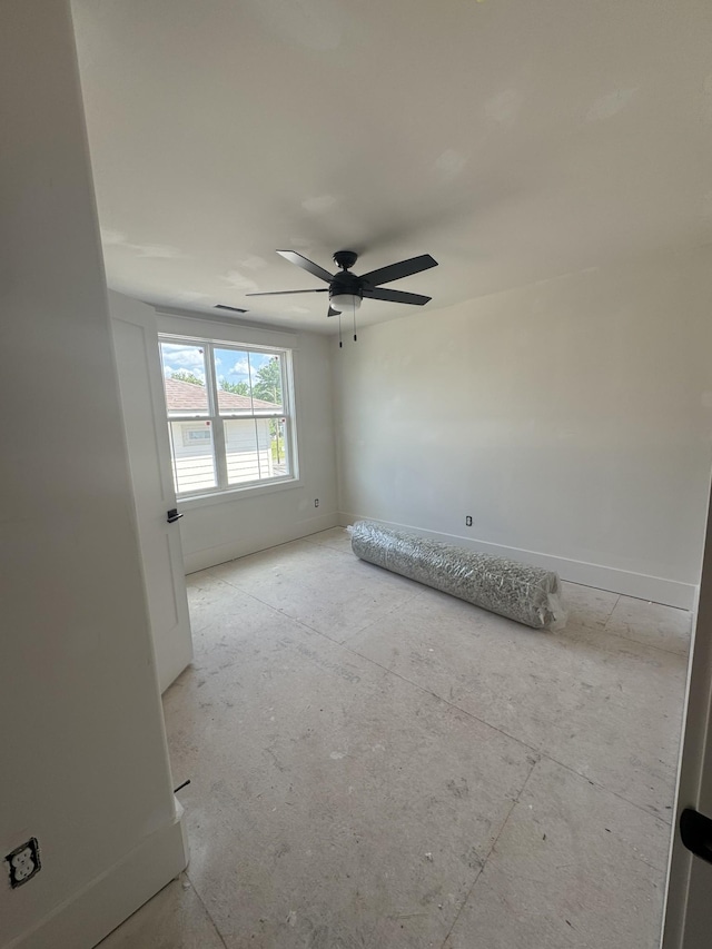 446 Roberts St, Murfreesboro, TN 37130 - empty room with baseboards, visible vents, and a ceiling fan