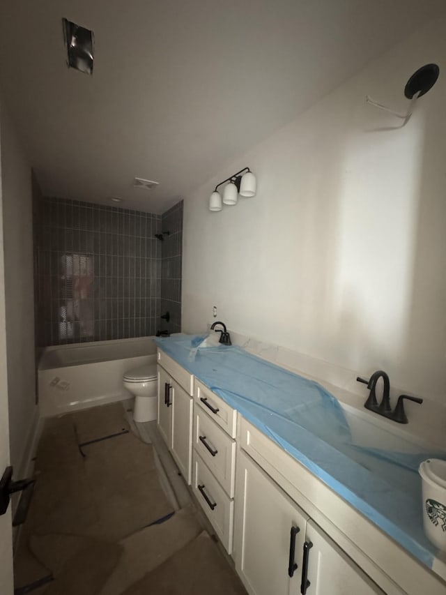 446 Roberts St, Murfreesboro, TN 37130 - full bath with bathing tub / shower combination, toilet, tile patterned flooring, and a sink