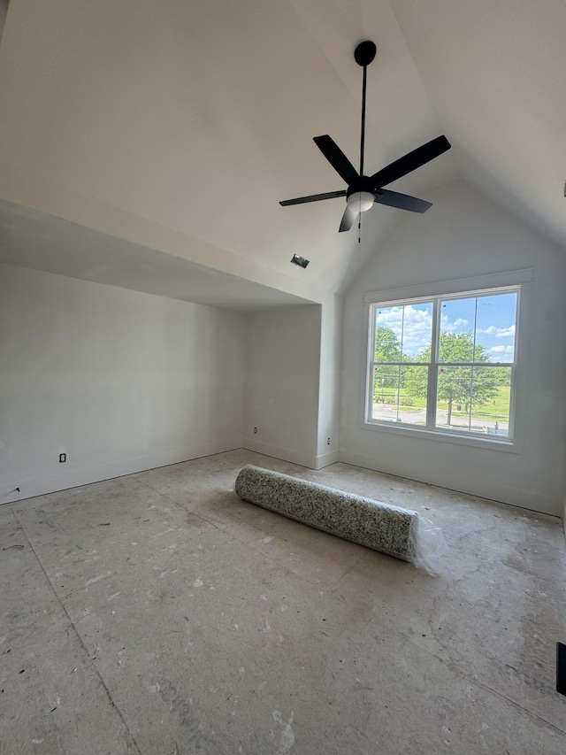 446 Roberts St, Murfreesboro, TN 37130 - additional living space featuring a ceiling fan and vaulted ceiling