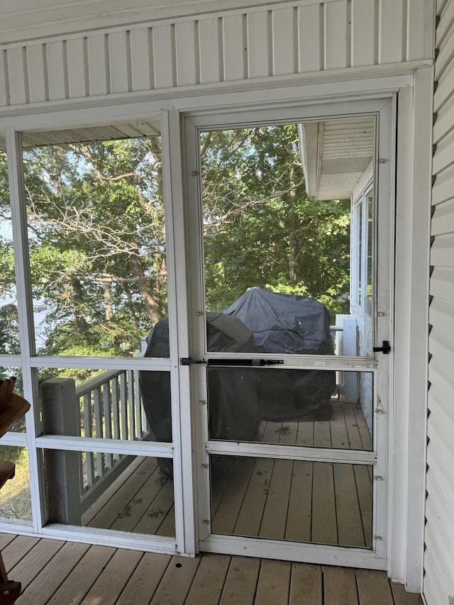 15 Cheekwood Ln, Cadiz, KY 42211 - doorway to outside featuring hardwood / wood-style floors