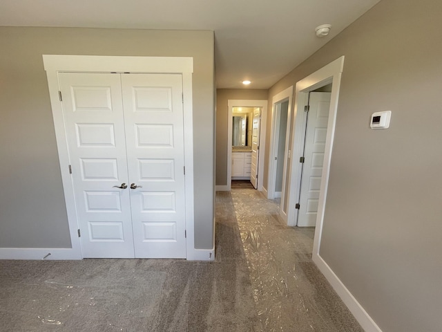 corridor with baseboards