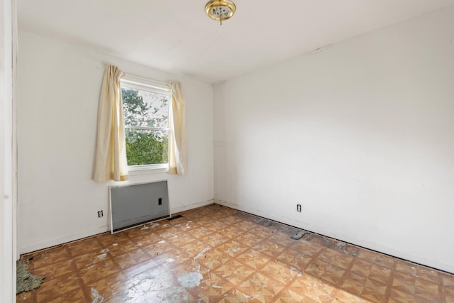 view of spare room
