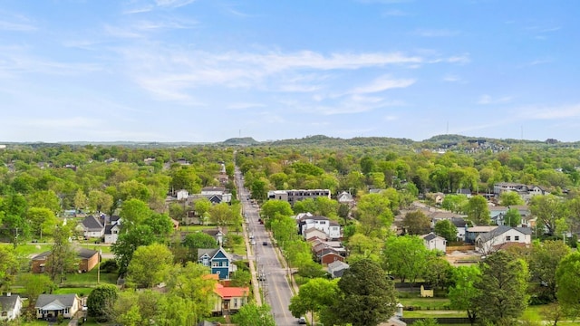 bird's eye view with a view of trees and a residential view