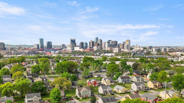 aerial view with a view of city
