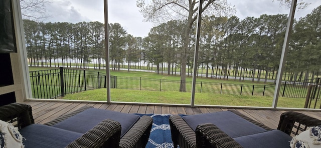 view of sunroom / solarium