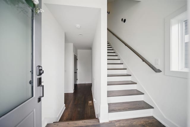 2002 Manchester Ave, Nashville, TN 37218 - stairs with wood finished floors and baseboards