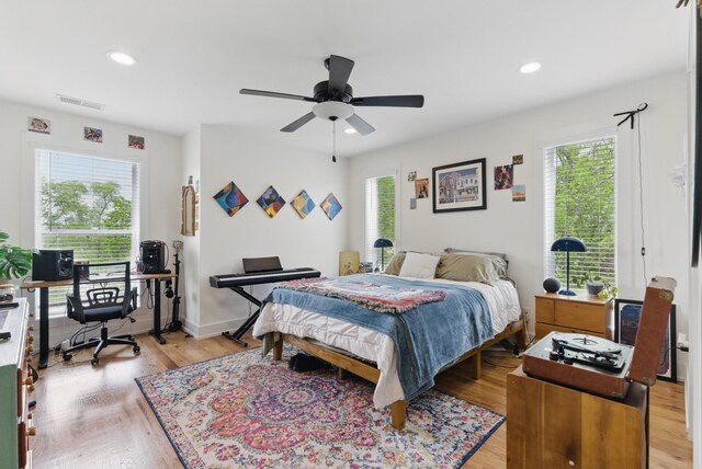 2006 Manchester Ave, Nashville, TN 37218 - bedroom featuring recessed lighting, light wood-style flooring, and visible vents
