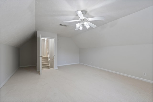 102 Munson Ct, Smyrna, TN 37167 - bonus room with lofted ceiling, carpet floors, baseboards, and ceiling fan