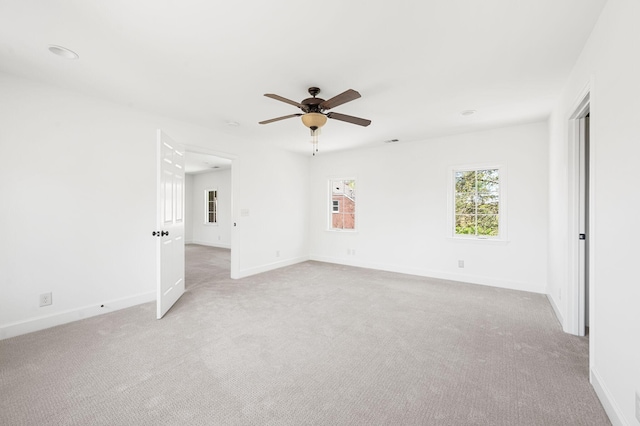 1008 Green Hill Cv, Brentwood, TN 37027 - interior space with light carpet, a ceiling fan, and baseboards
