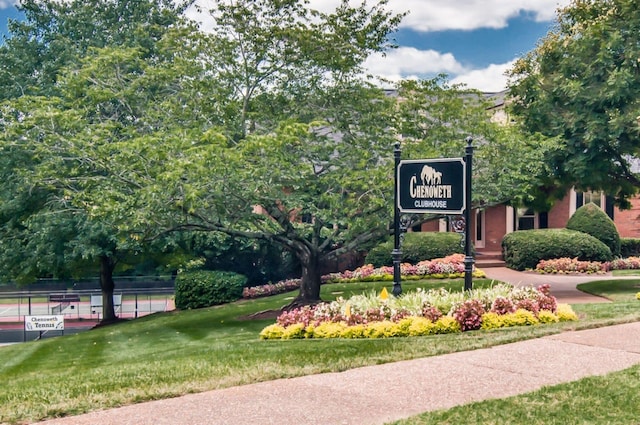 1008 Green Hill Cv, Brentwood, TN 37027 - view of home's community featuring fence and a lawn