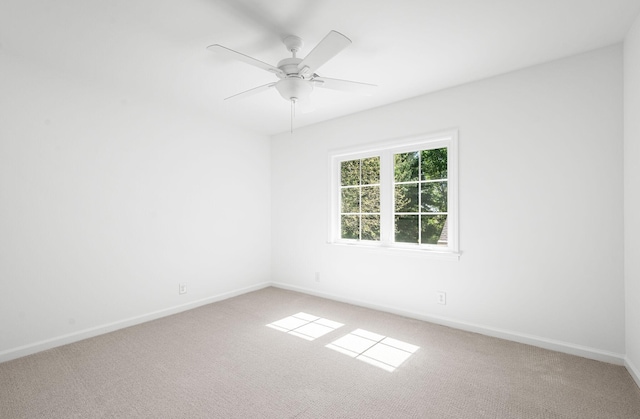 1008 Green Hill Cv, Brentwood, TN 37027 - spare room with ceiling fan, baseboards, and light carpet