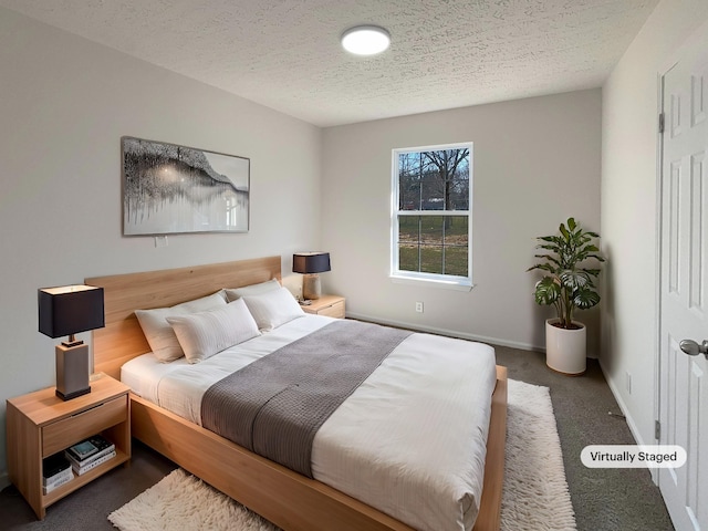 958 Clearview Rd, Cottontown, TN 37048 - bedroom with baseboards, a textured ceiling, and carpet