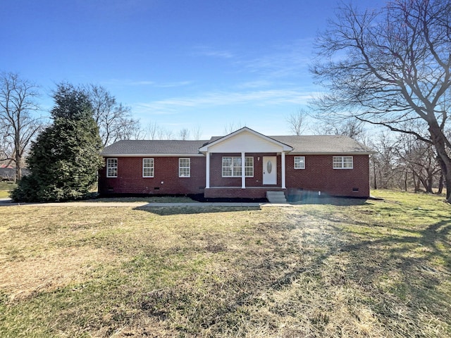 958 Clearview Rd, Cottontown, TN 37048 - ranch-style home featuring brick siding, crawl space, and a front lawn