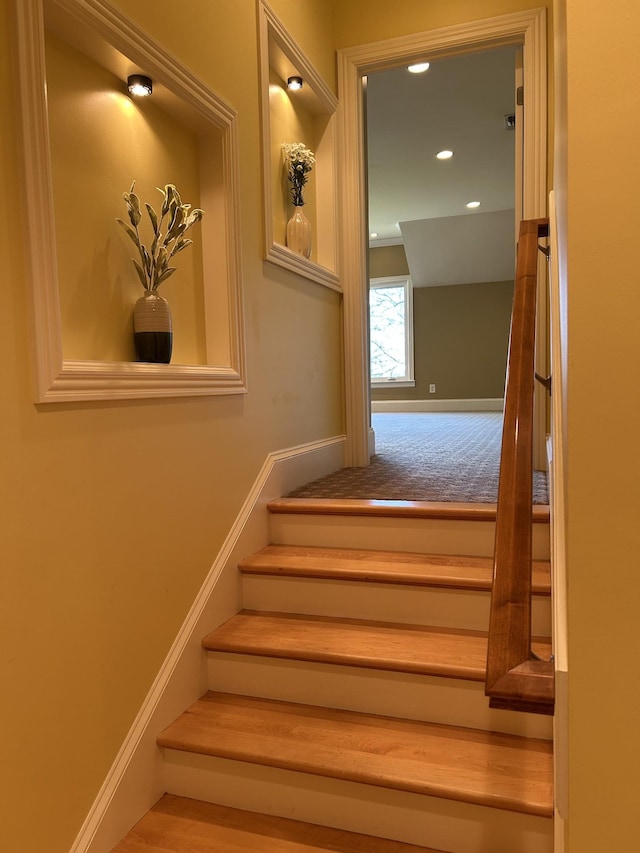 247 Woods Ferry Cir, Gallatin, TN 37066 - staircase with baseboards and recessed lighting
