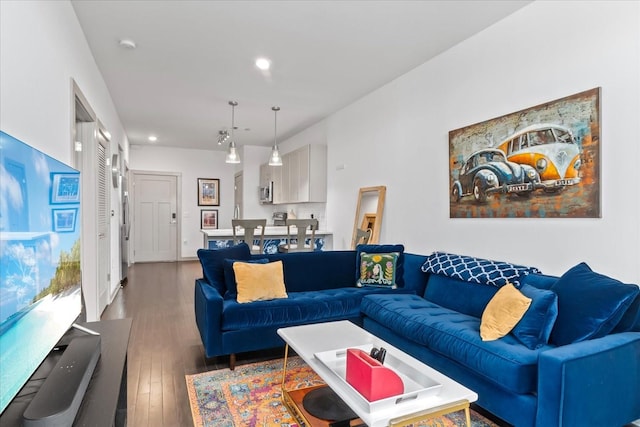 1638 54th Ave N Unit 320, Nashville, TN 37209 - living area with recessed lighting and hardwood / wood-style floors