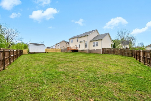 3051 Outfitters Dr, Clarksville, TN 37040 - view of yard with a fenced backyard and a deck