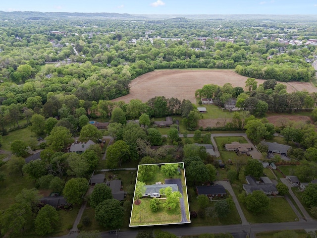 110 Ewingville Dr, Franklin, TN 37064 - aerial view of property's location with property parcel outlined