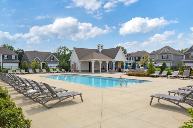 3515 Anthony Ave, Murfreesboro, TN 37129 - pool with fence, a patio area, and a residential view