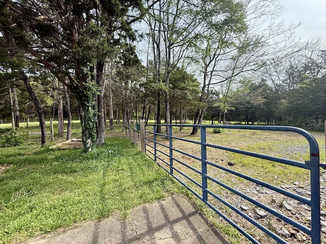 view of yard with a gate and fence
