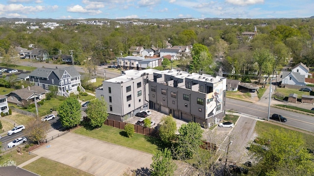aerial view with a residential view