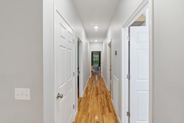 6336 Hickory Dr, Centerville, TN 37033 - hallway with light wood-style floors and recessed lighting