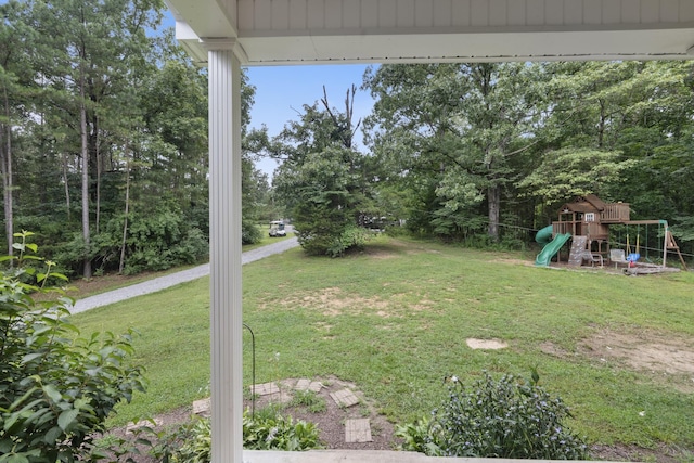 6336 Hickory Dr, Centerville, TN 37033 - view of grassy yard with a playground