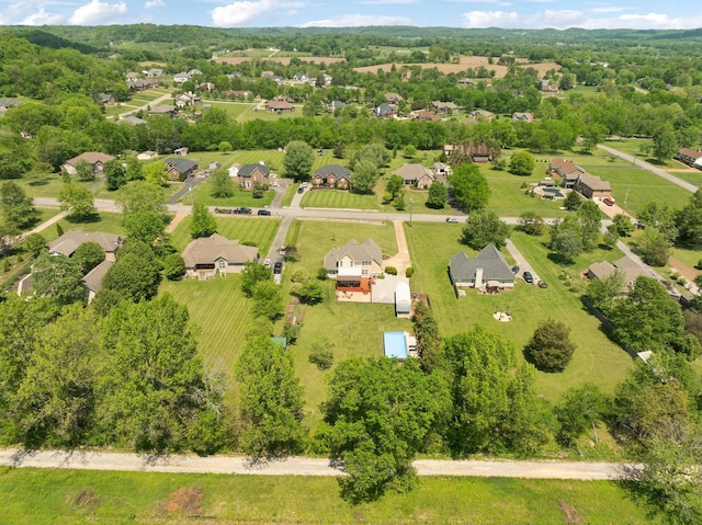 bird's eye view with a residential view