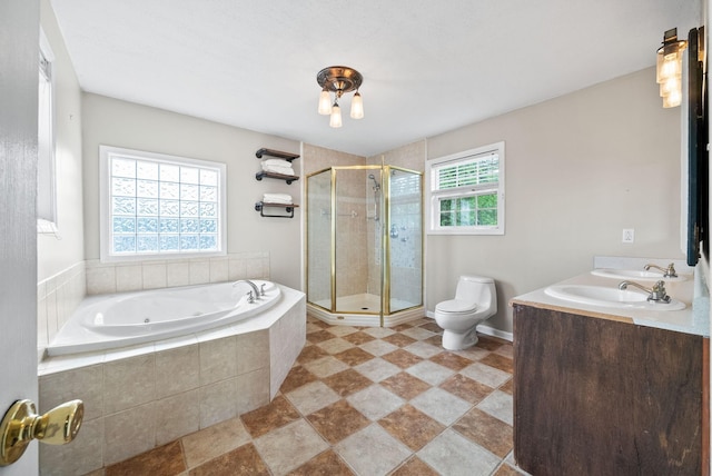 2413 Tana Way, Clarksville, TN 37042 - full bath with a shower stall, a sink, double vanity, a jetted tub, and toilet