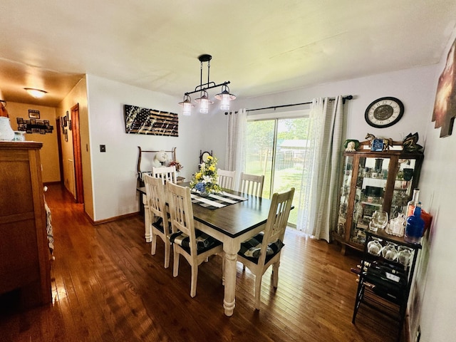 946 Monument Rd, Summertown, TN 38483 - dining room with baseboards and dark wood-style flooring