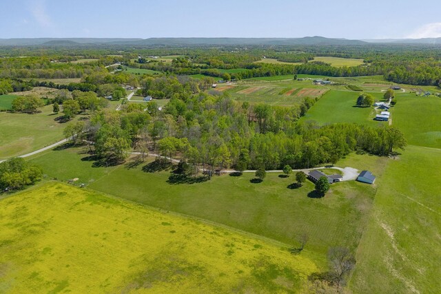 drone / aerial view featuring a rural view