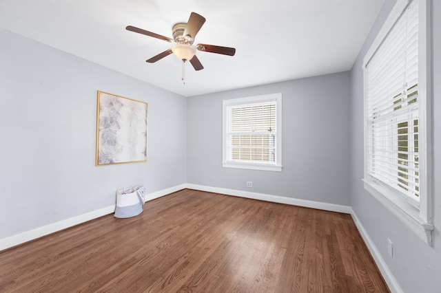 120 39th Ave N, Nashville, TN 37209 - spare room with baseboards, a ceiling fan, and wood finished floors