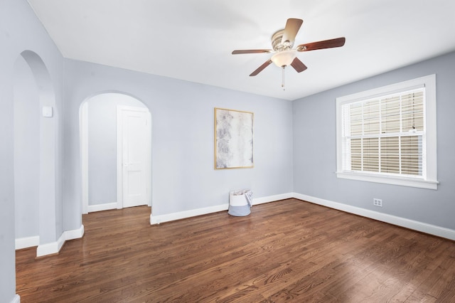 120 39th Ave N, Nashville, TN 37209 - unfurnished room featuring ceiling fan, baseboards, and wood finished floors