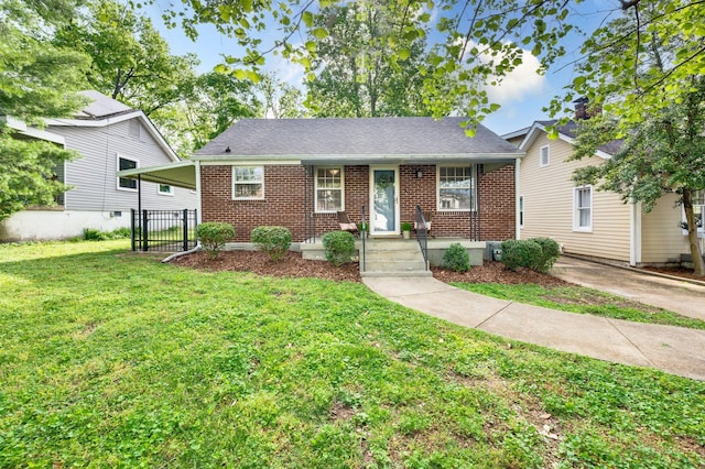120 39th Ave N, Nashville, TN 37209 - view of front of property featuring brick siding, a front yard, and fence