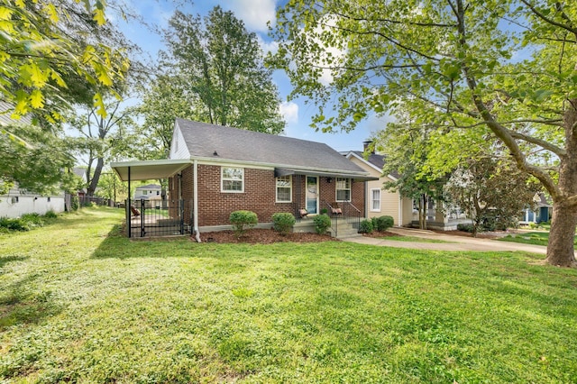 120 39th Ave N, Nashville, TN 37209 - view of front of home featuring brick siding, a shingled roof, a front lawn, and fence